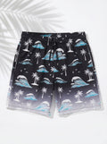 Swimshort – Black Wave Print