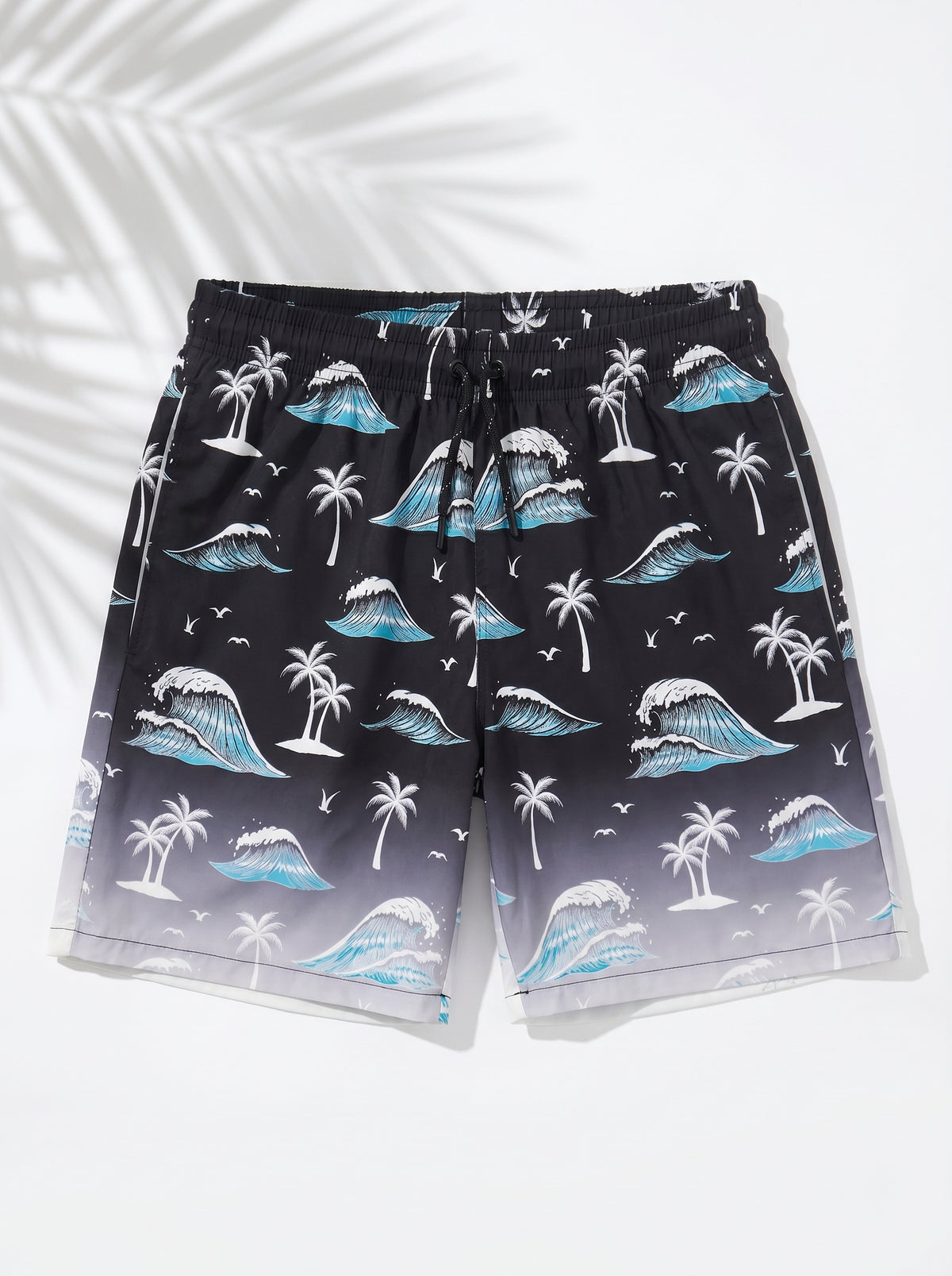 Swimshort – Black Wave Print