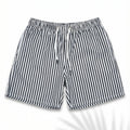 Swimshort – Black & White Reviera Stripes