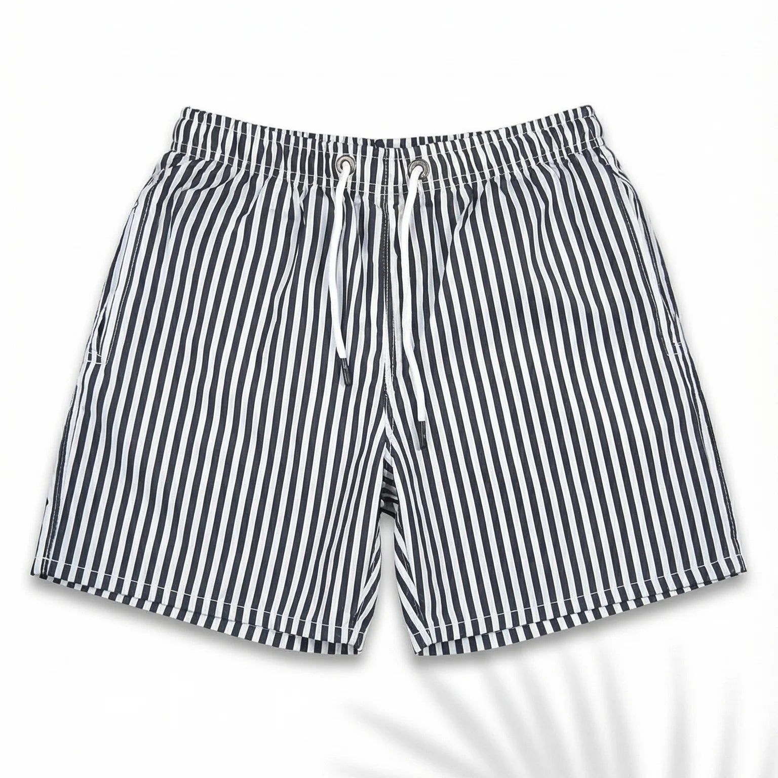 Swimshort – Black & White Reviera Stripes