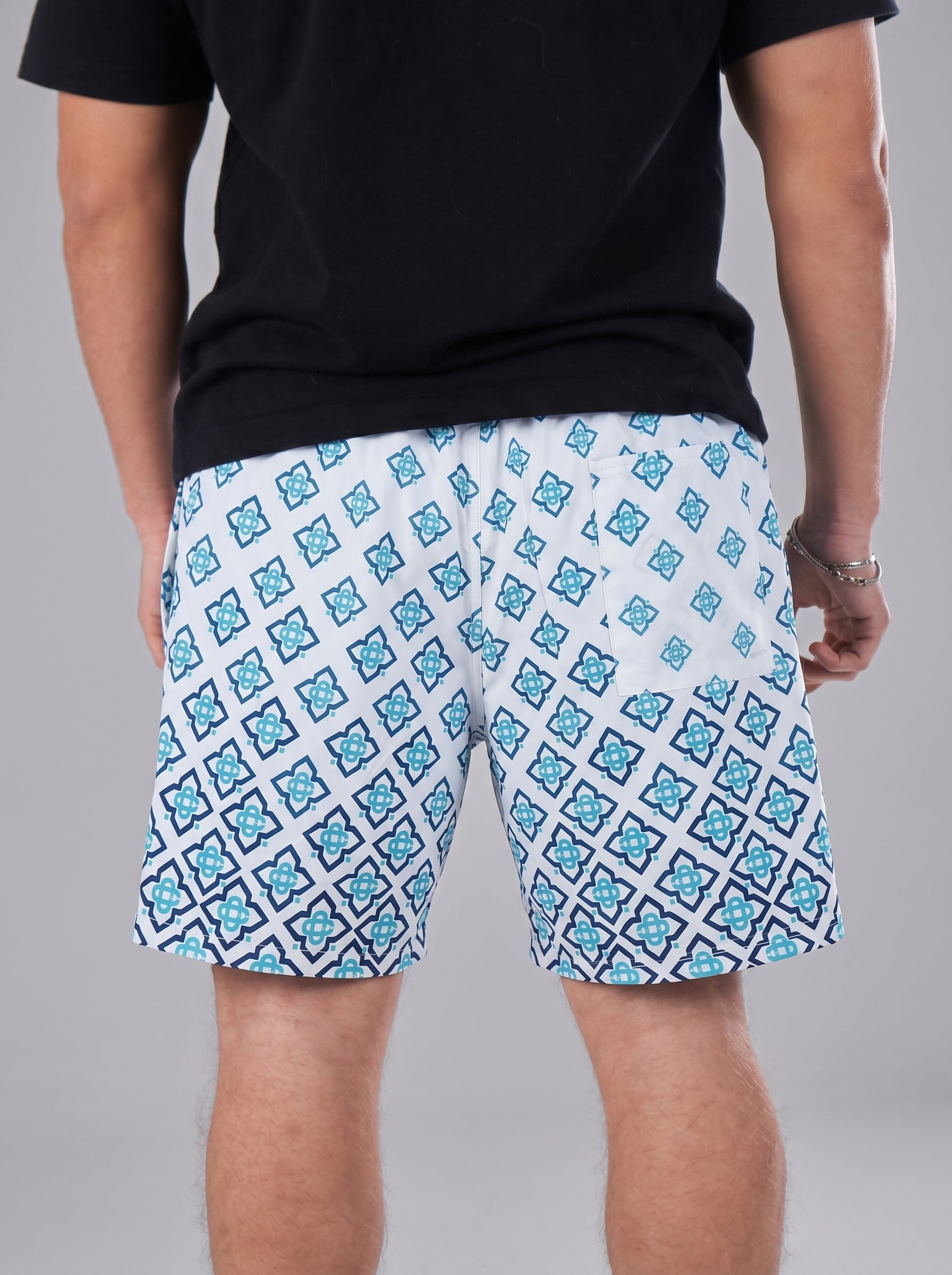 Swimshort – Mediterranean Tile White