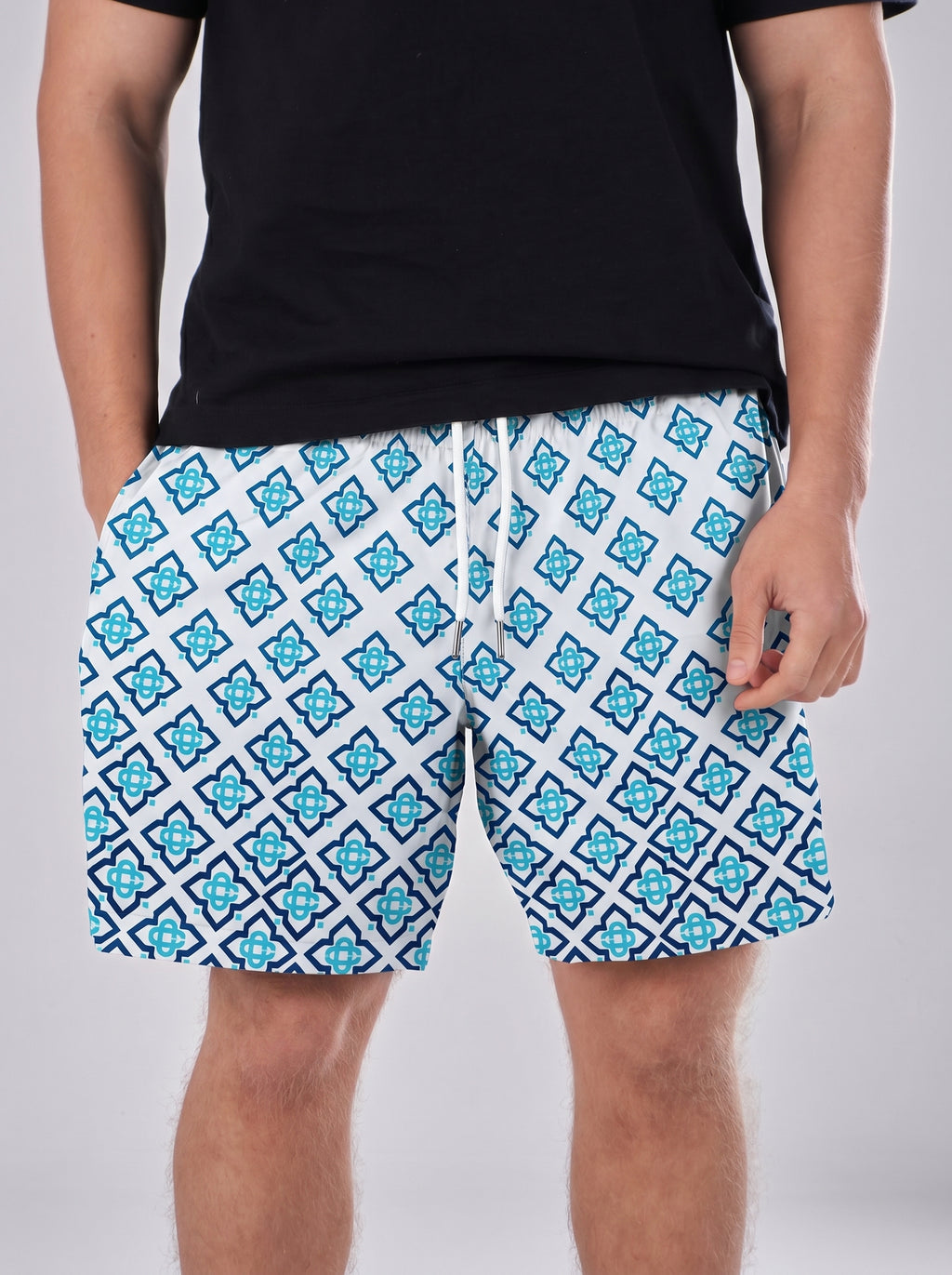 Swimshort – Mediterranean Tile White