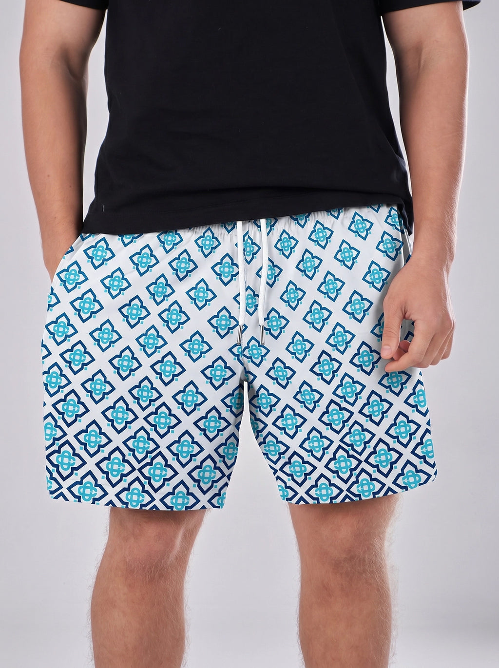 Swimshort – Mediterranean Tile White