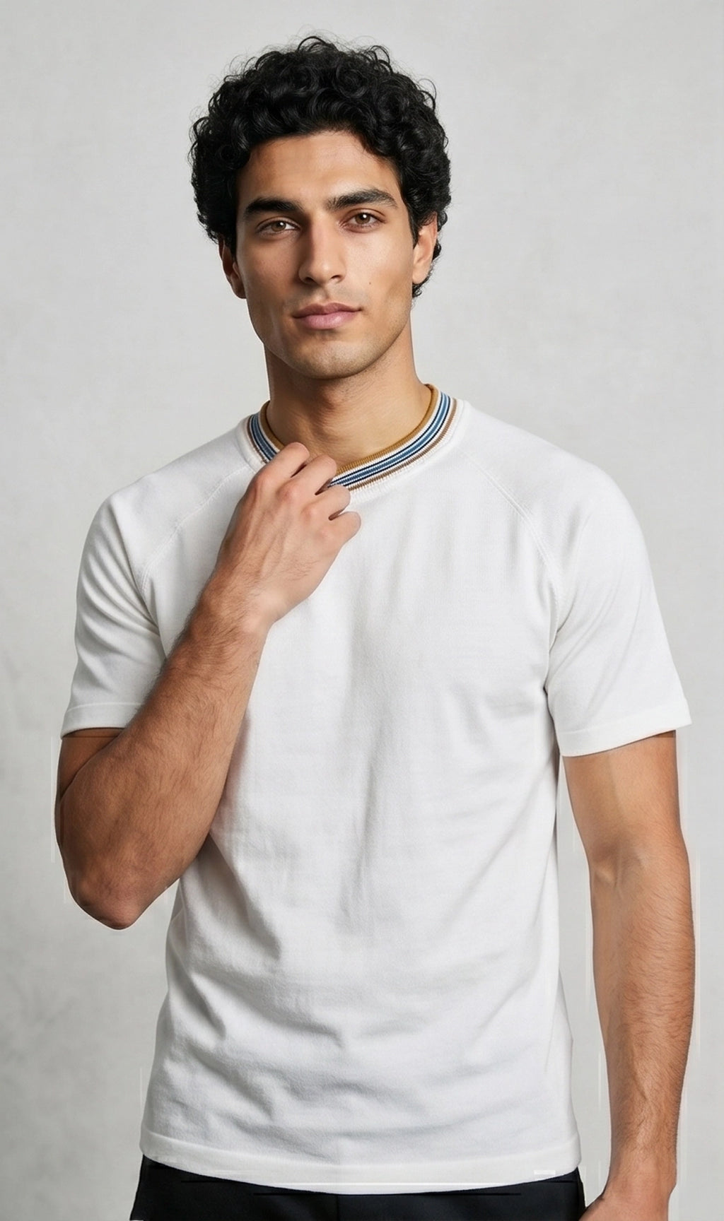 TriC Signature Rib Tee - White