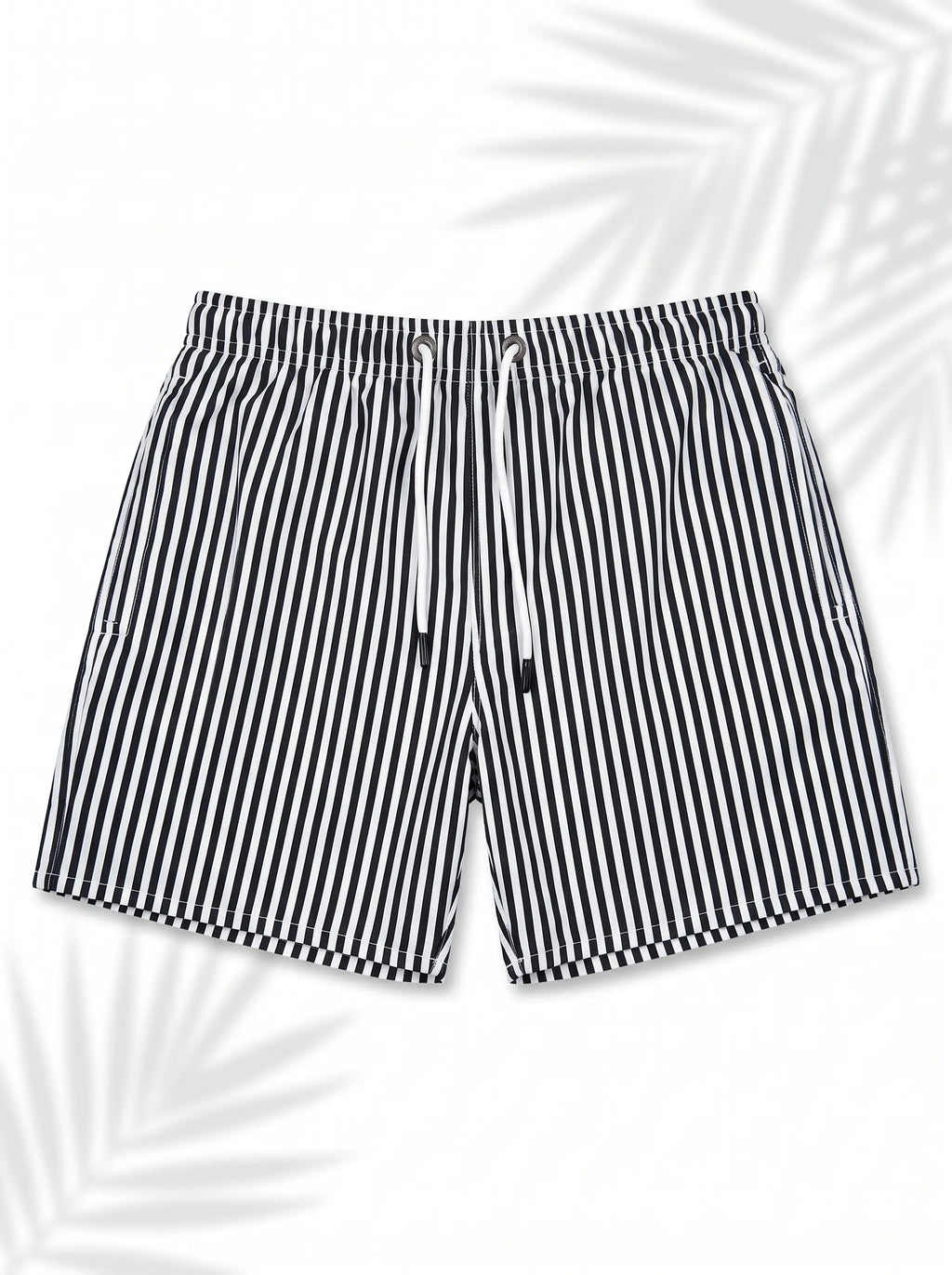 Swimshort – Black & White Reviera Stripes