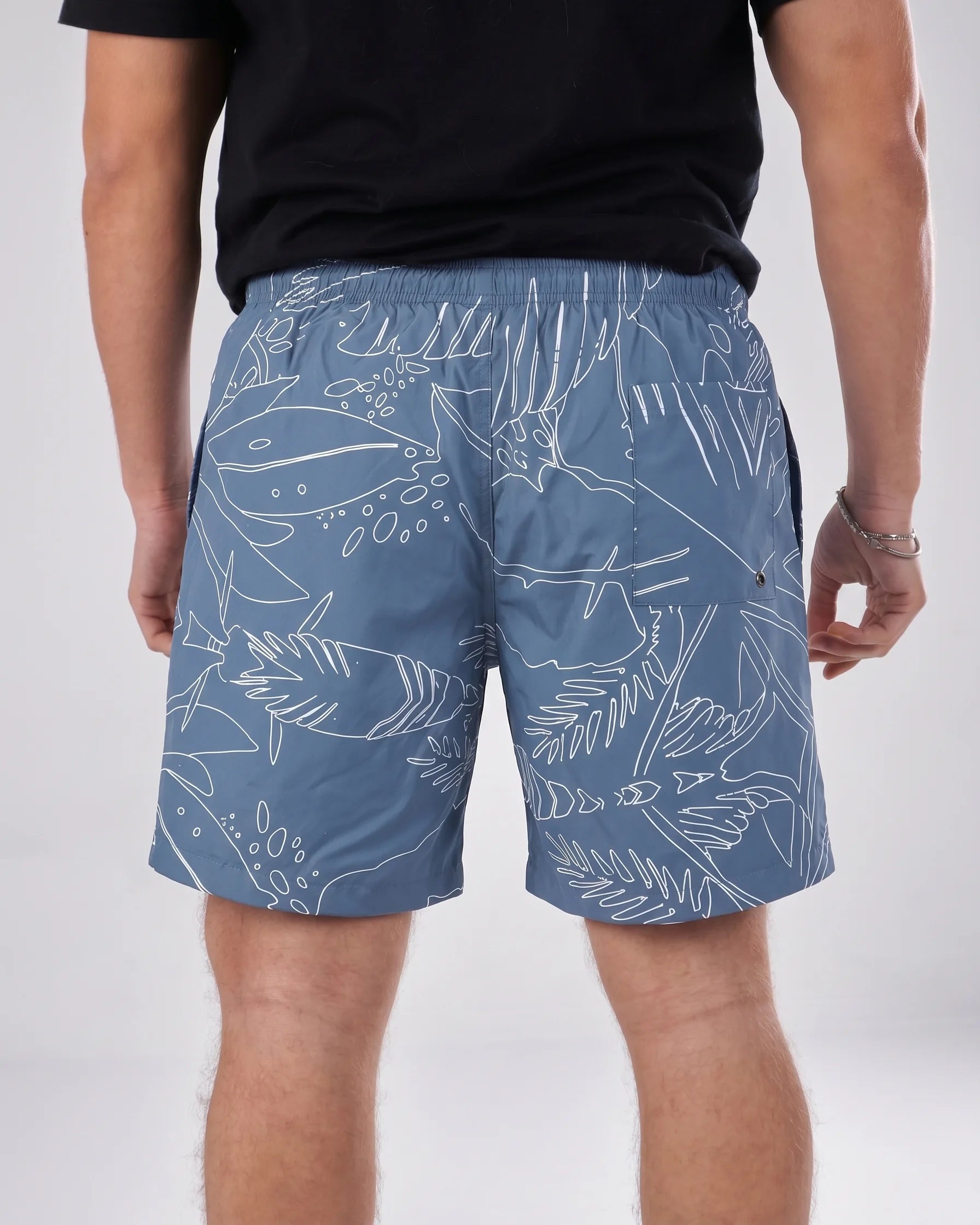 Swimshort – Blue Tropical Print