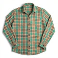 Relaxed Cotton Shirt - Orange & Green